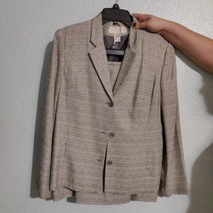 Silver Skirt Suit Set